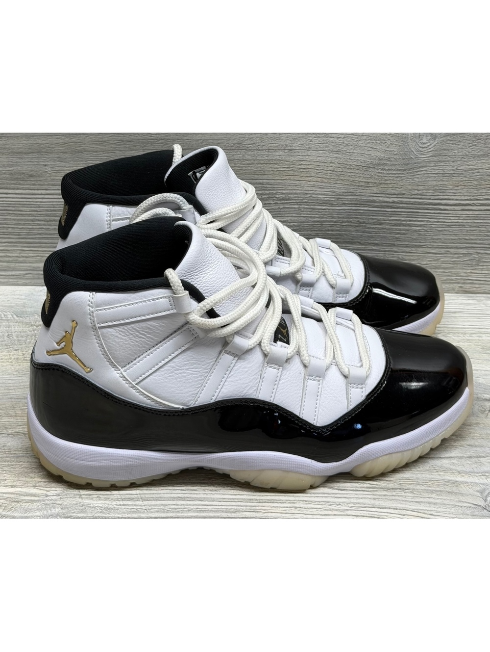 Air Jordan 11 Retro Concord White Black Gold Basketball Shoes Men's Size 11